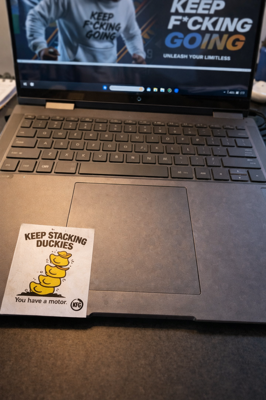 Keep Stacking Duckies – You Have a Motor Vinyl Sticker | 3"x2"